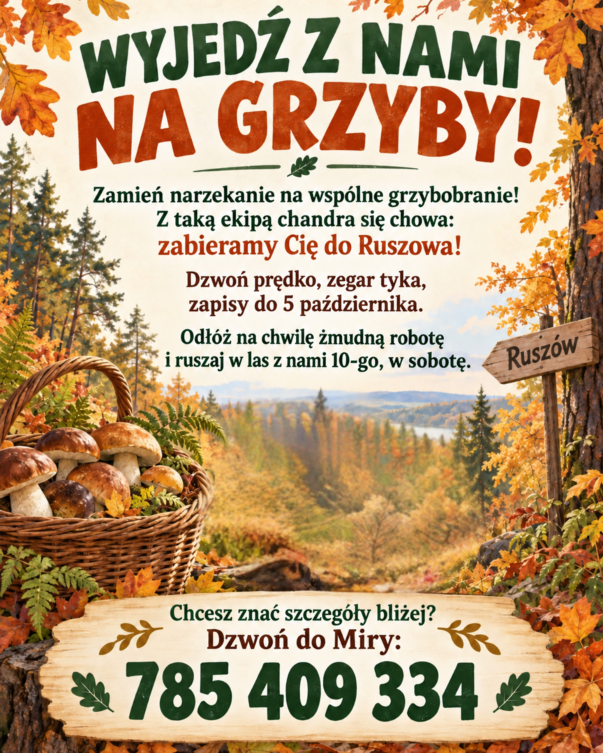 Wyjedź z nami na grzyby!
